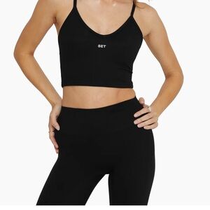 NWT SET ACTIVE FORMCLOUD MINI V LONGLINE BRA - ONYX/MEDIUM